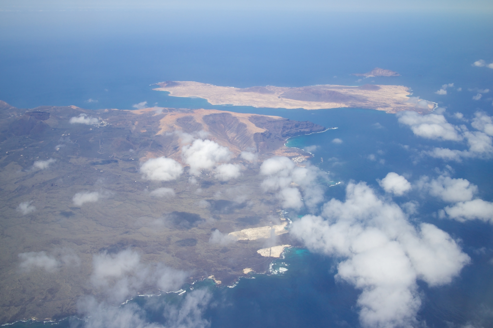 'View on Lanzarote island from an airplane' - Lanzarote