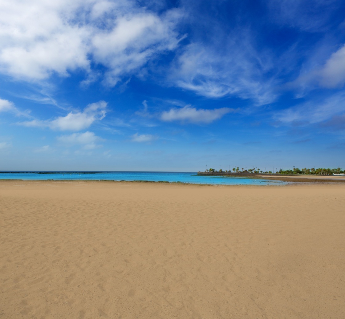 Arrecife Lanzarote Playa del Reducto beach in Canary Islands